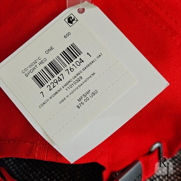 Coach Women’s Baseball Hat – Red | NWT - Picture 5 of 10